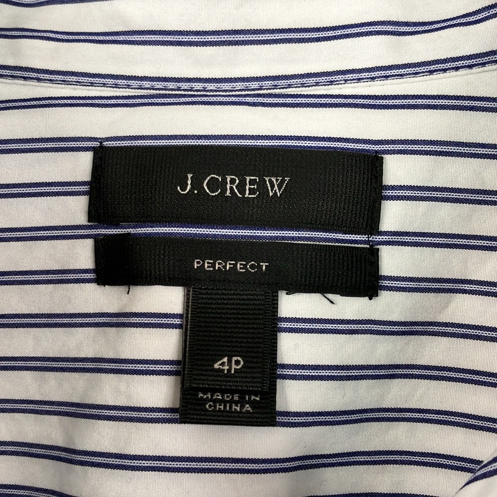 J Crew Striped Button Down With Sequin Collar - image 4